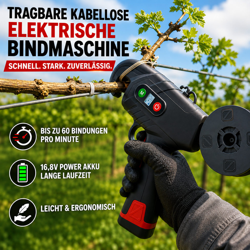 Kabellose elektrische Astbindemaschine